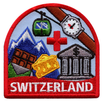 Switzerland Travel Embroidered Iron On Patch 