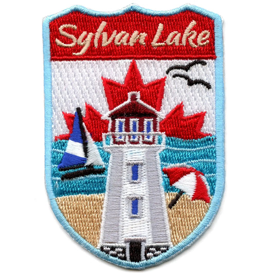Sylvan Lake Travel Embroidered Iron On Patch 