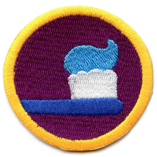 Teeth Brushing Merit Badge Embroidered Iron-on Patch 