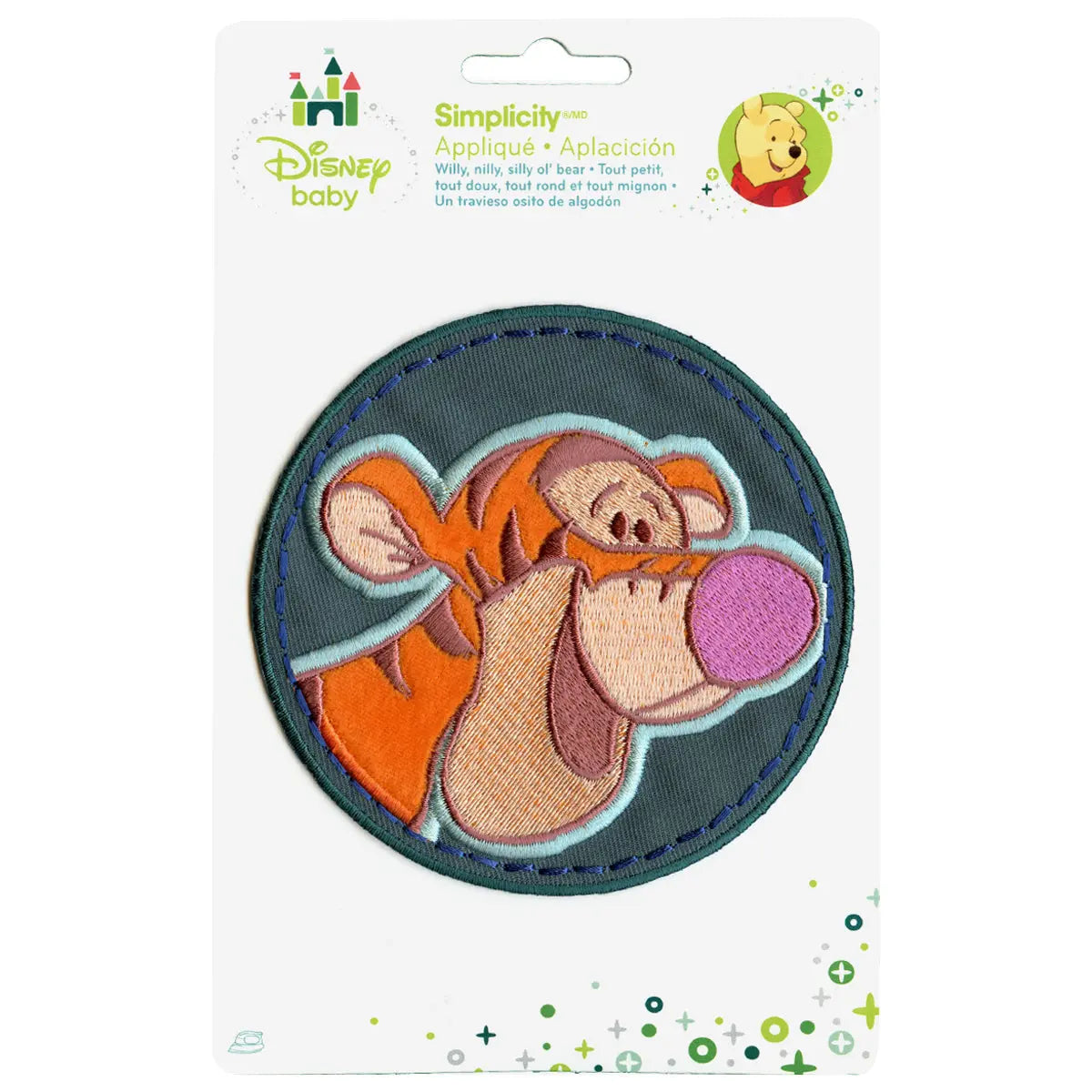 Disney Tigger Smiling Embroidered Applique Iron On Patch 