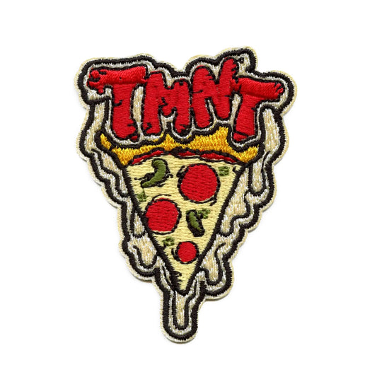 Teenage Mutant Ninja Turtles Pizza Patch Nostalgic 80s Cartoon Embroidered Iron On 