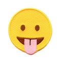 Emoji Sticking Out Tongue Iron On Applique Patch