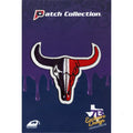 Texas Flag Longhorn Skull Embroidered Iron On Applique Patch