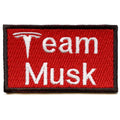Team Musk Box Logo Embroidered Iron On Patch
