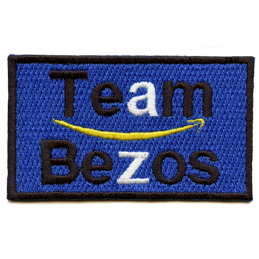Team Bezos Box Logo Embroidered Iron On Patch 