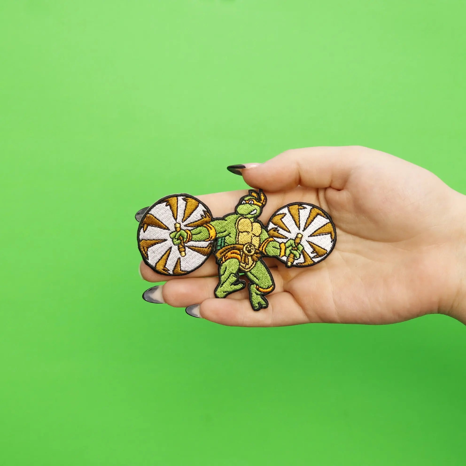 Teenage Mutant Ninja Turtles Michelangelo Embroidered Iron On Patch