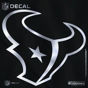 Houston Texans Metallic Chrome Decal 6" x 6" 