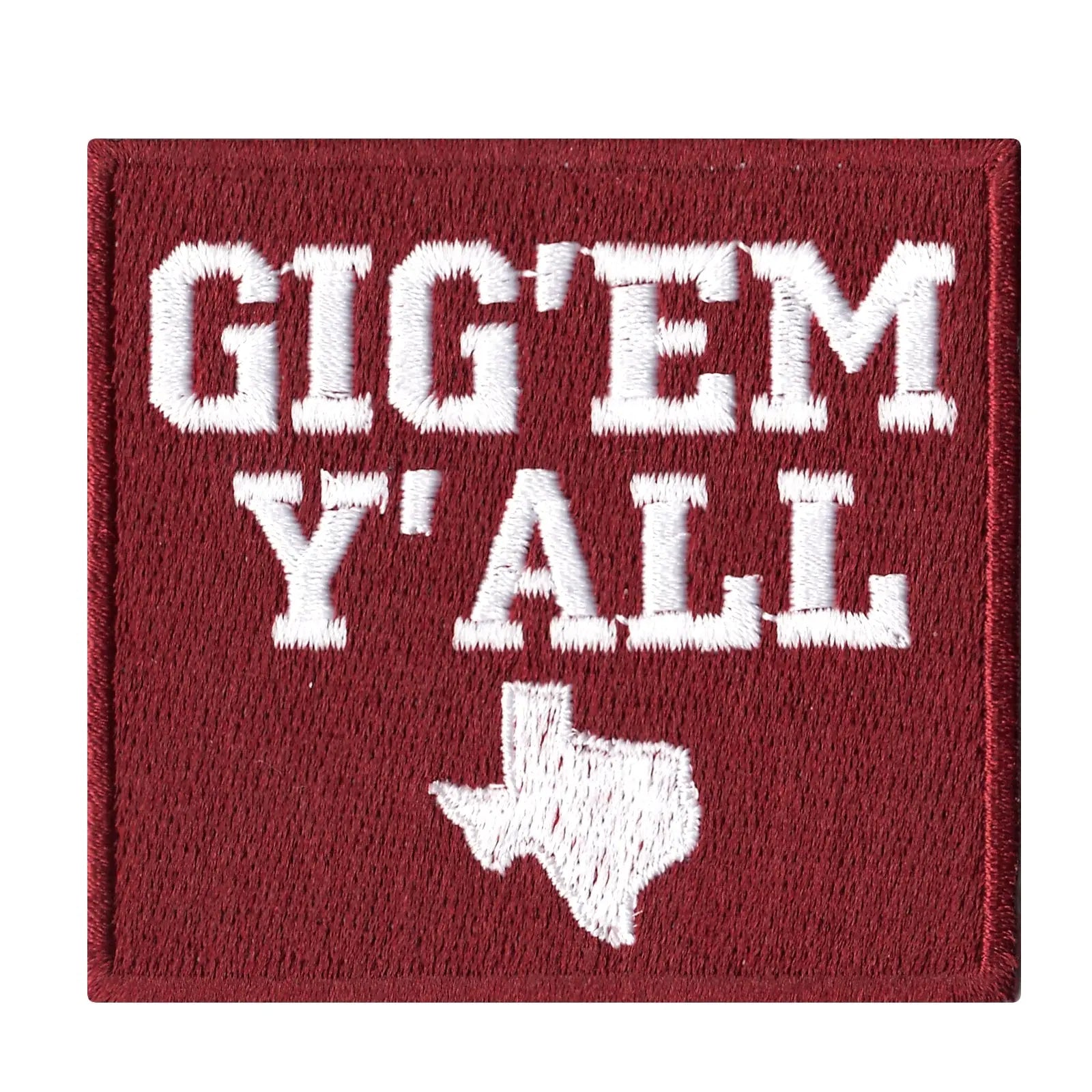 Texas Gig Em Yall Iron On Patch
