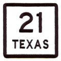 Texas Highway 21 Sign Logo Iron On Patch