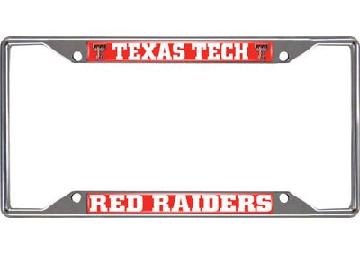 Texas Tech Red Raiders Chrome License Plate Frame 