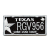 Texas Black License Plate Logo Patch RGV 956 Embroidered Iron On 