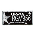 Texas Black License Plate Logo Patch RGV 956 Embroidered Iron On