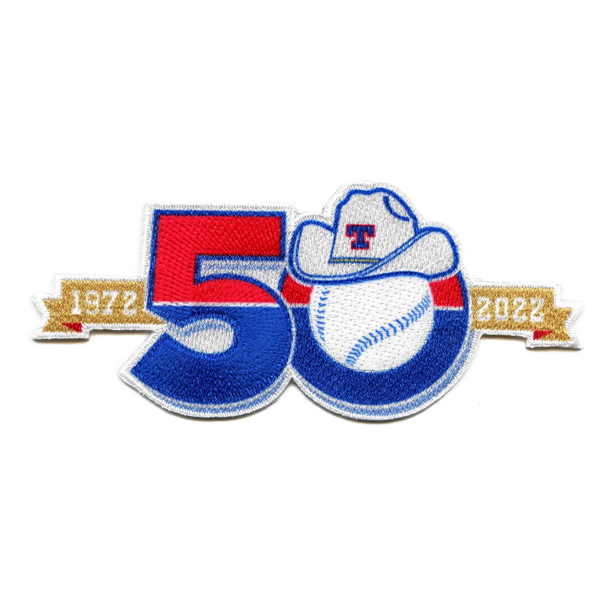 2021 Texas Rangers 50th Anniversary MLB Embroidered Jersey Patch 