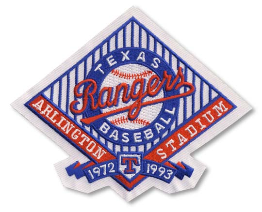 Texas Rangers Arlington Stadium Jersey Patch (1993) – Patch Collection