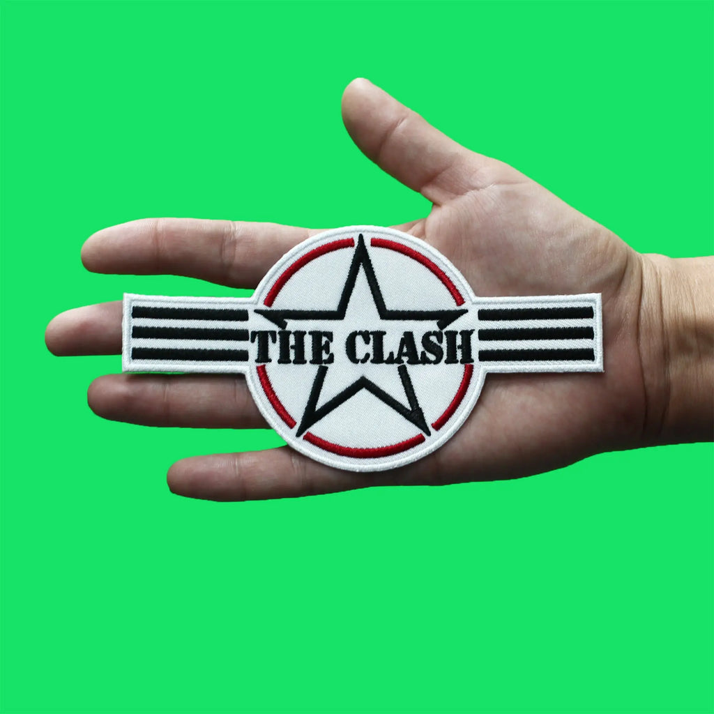 The Clash Army Stripes Patch British Punk Rock Embroidered Iron On