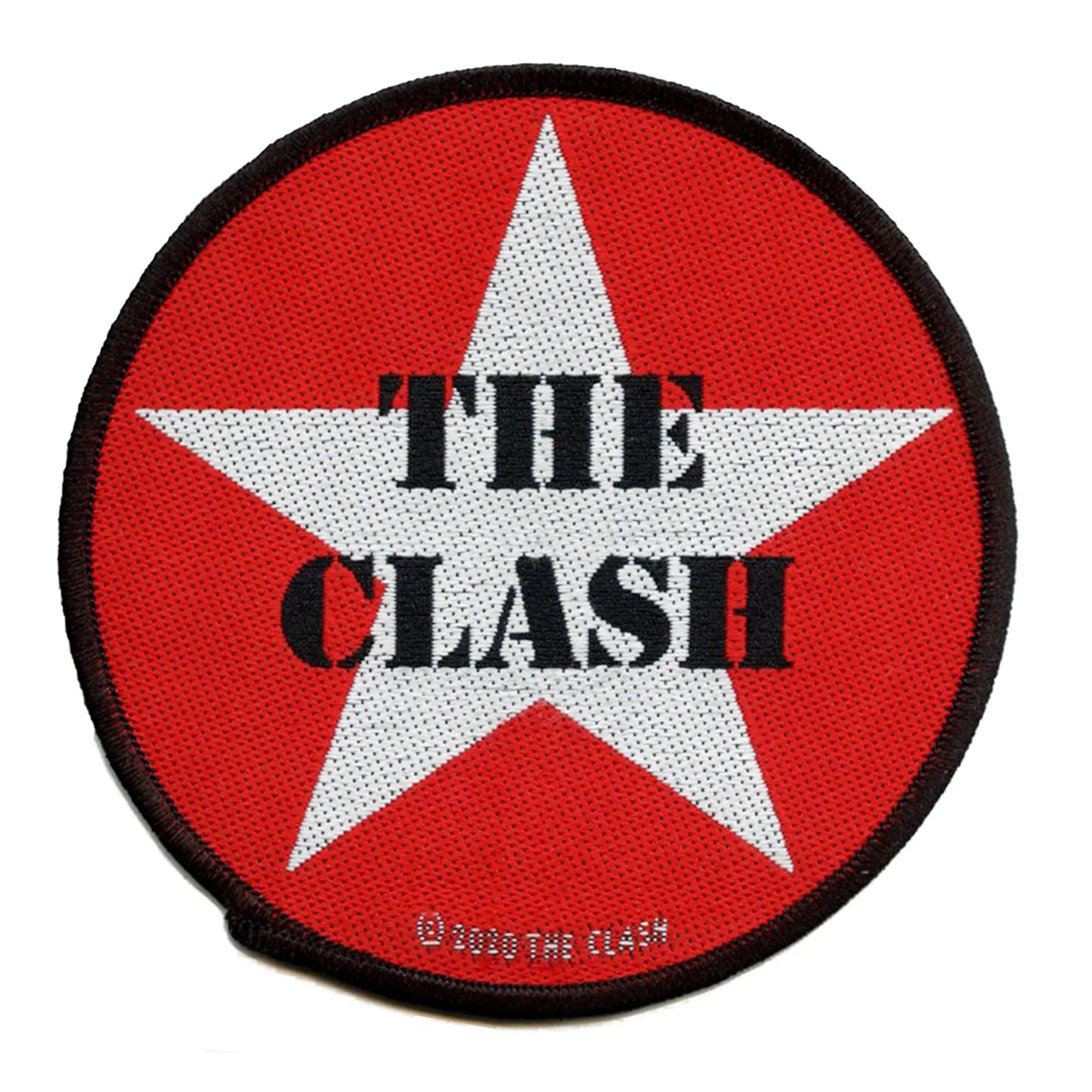 The Clash Logo Patch Military Star Rock Woven Iron On