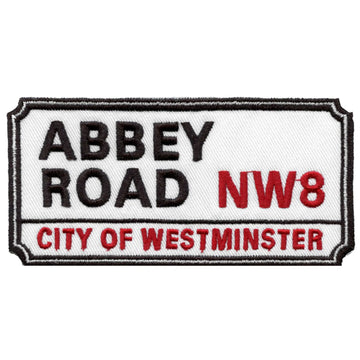 Abbey Road Street Sign Patch English Rock Band Embroidered Iron On