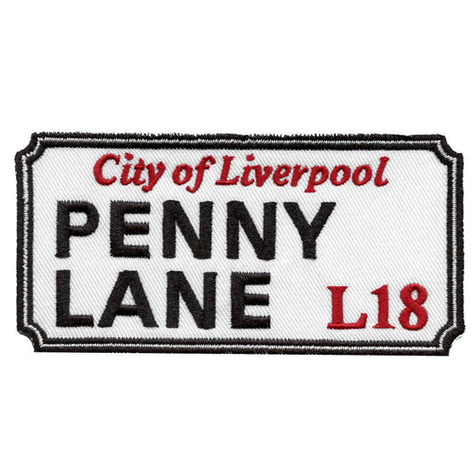 Penny Lane Street Sign Patch British Rock Band Embroidered Iron On