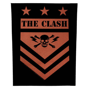 The Clash Military Shield Back Patch England Punk Rock XL DTG Printed Sew On