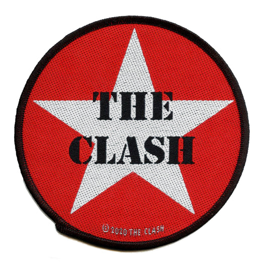 The Clash Logo Patch Military Star Rock Woven Iron On
