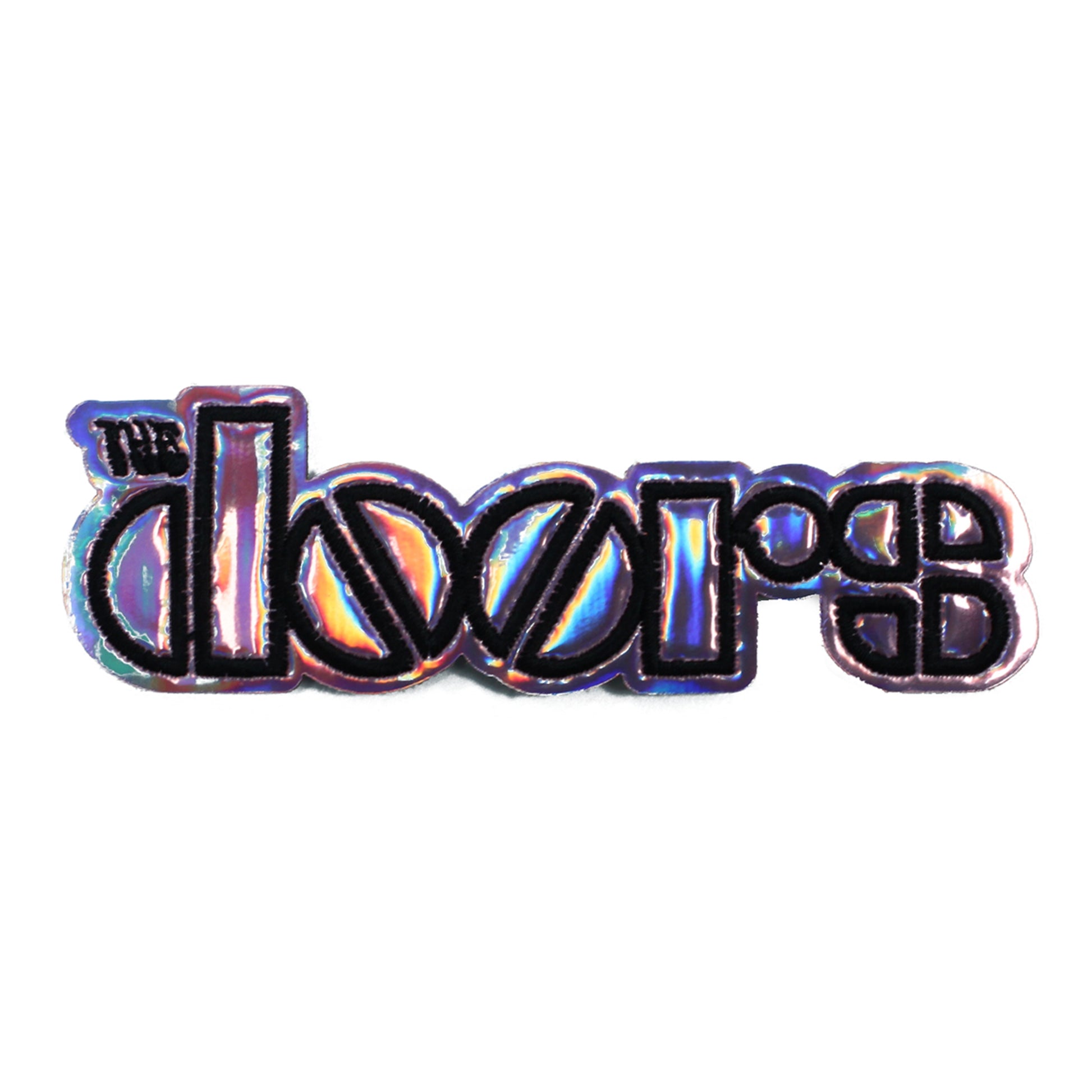 The Doors Patch Iridescent Vinyl Logo Embroidered Iron On 
