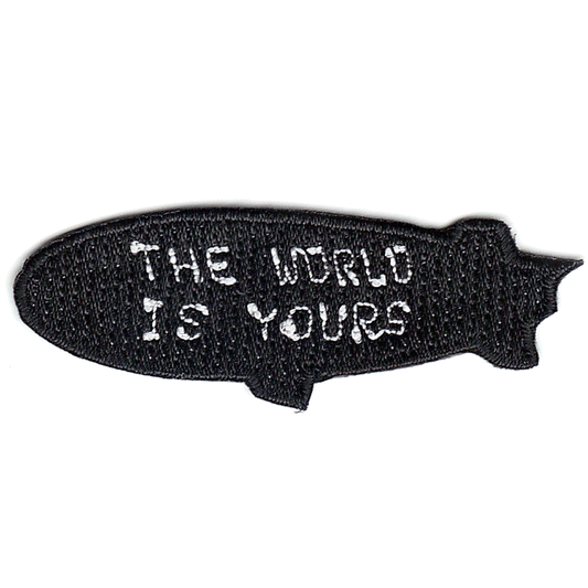 The World Is Yours Blimp Iron On Embroidered Patch