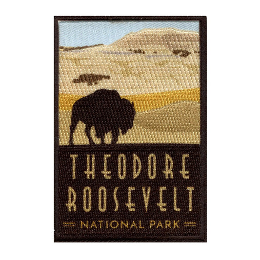 Theodore Roosevelt National Park Patch North Dakota Travel Bison Embroidered Iron On