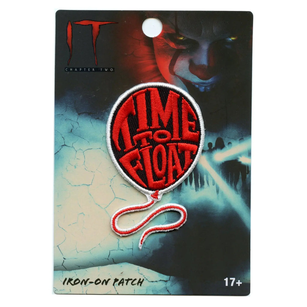 Official IT "Time To Float" Balloon Embroidered Iron On Patch 