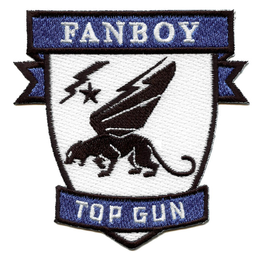 Top Gun Maverick Fanboy Badge Patch Classic Pilot Shield Embroidered Iron On