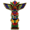 Colorful Totem Pole With Eagle Embroidered Iron On Patch 