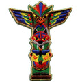 Colorful Totem Pole With Eagle Embroidered Iron On Patch 