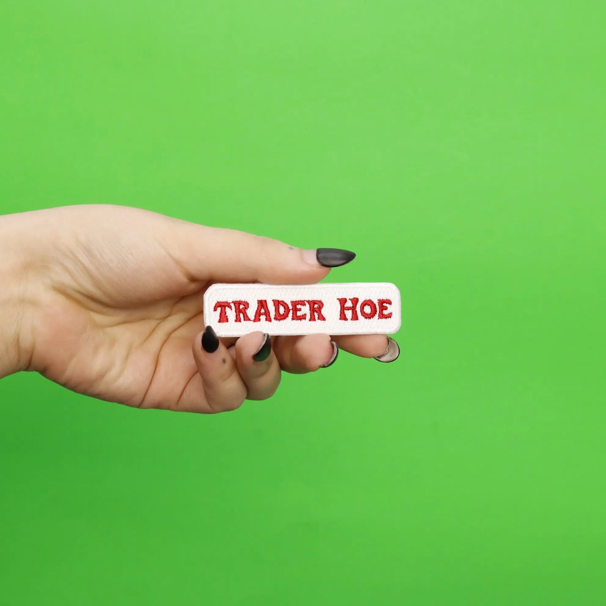 Trader Hoe Box Logo Embroidered Iron On Patch 