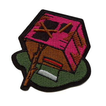 Dope Fiend Trap House Baggie Trick Patch Pink Funny Embroidered Iron On 
