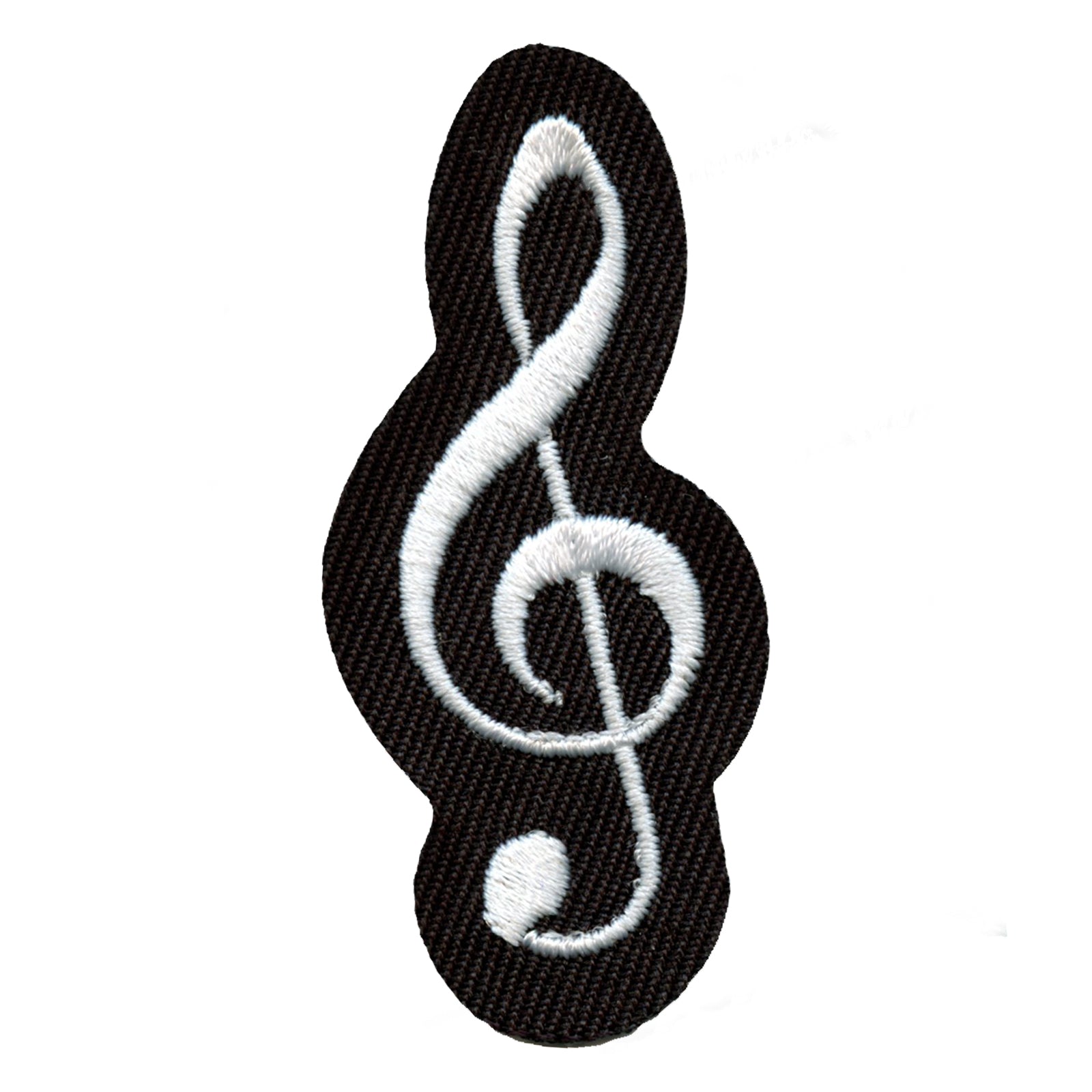 Treble Clef Embroidered Iron On Patch 
