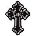Tupac Shakur Cross Tattoo Logo Patch West Coast Rapper Embroidered Iron On