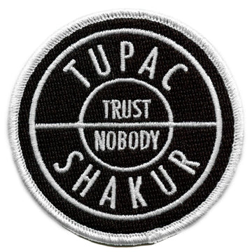 Tupac Shakur Trust Nobody Patch West Coast Rapper Embroidered Iron On