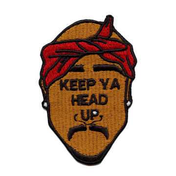Keep Ya Head Up Patch West Coast Rapper Embroidered Iron On 