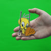 Official Tweety Bird Swinging Embroidered Iron On Patch 