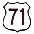 U.S. Route 71 Sign Logo Iron On Patch