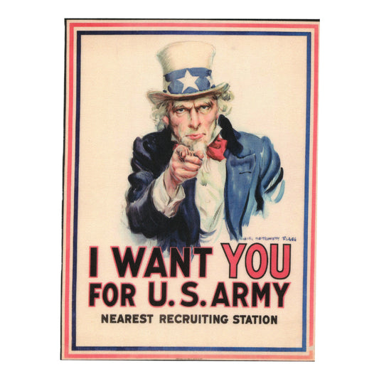 Uncle Sam Poster "I Wan't You" Iron-On FotoPatch 