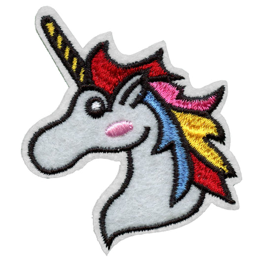 Blushing Unicorn Embroidered Applique Iron On Patch 