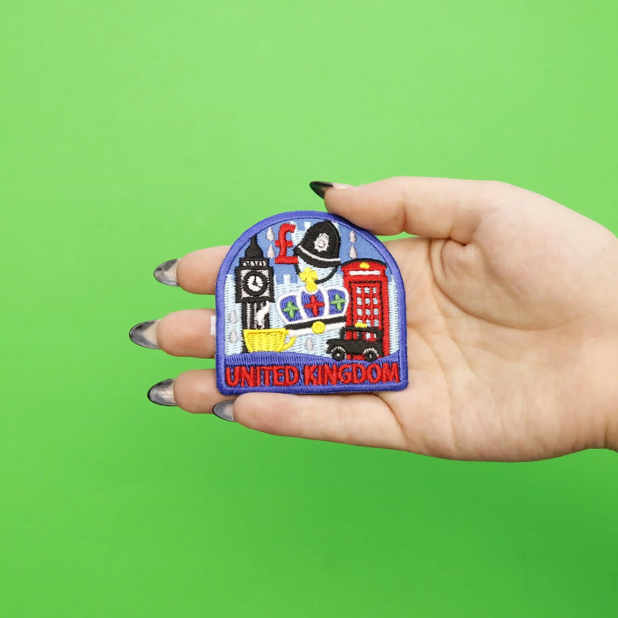 United Kingdom Travel Embroidered Iron On Patch