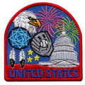 United States Travel Embroidered Iron On Patch