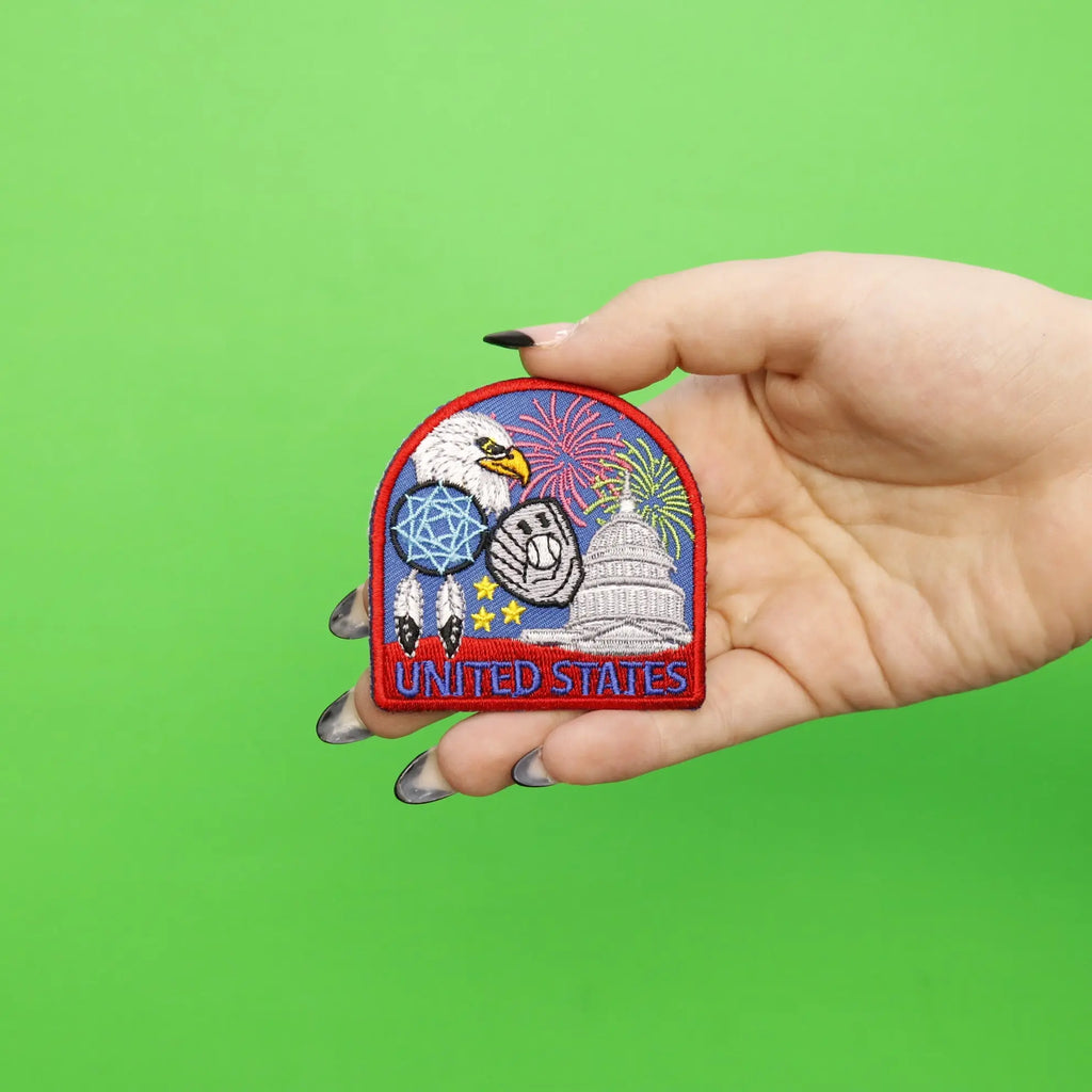 United States Travel Embroidered Iron On Patch