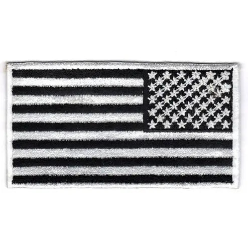 United States of America U.S.A. Military Army Black & White Reverse Country Flag Patch