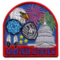 United States Travel Embroidered Iron On Patch