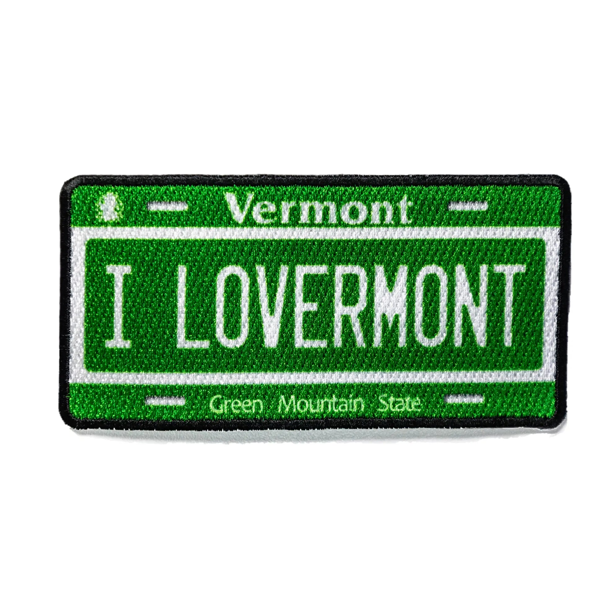 Vermont License Plate Patch I Lovermont State Embroidered Iron On