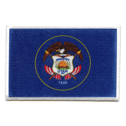 Utah Patch State Flag Embroidered Iron On 