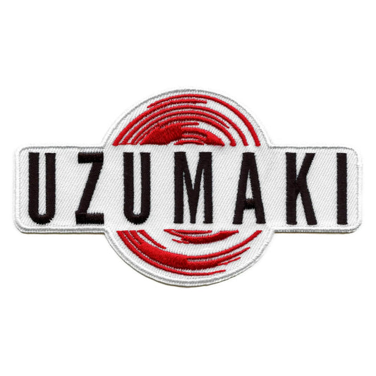 Uzumaki Logo Patch Red Spiral Embroidered Iron On 