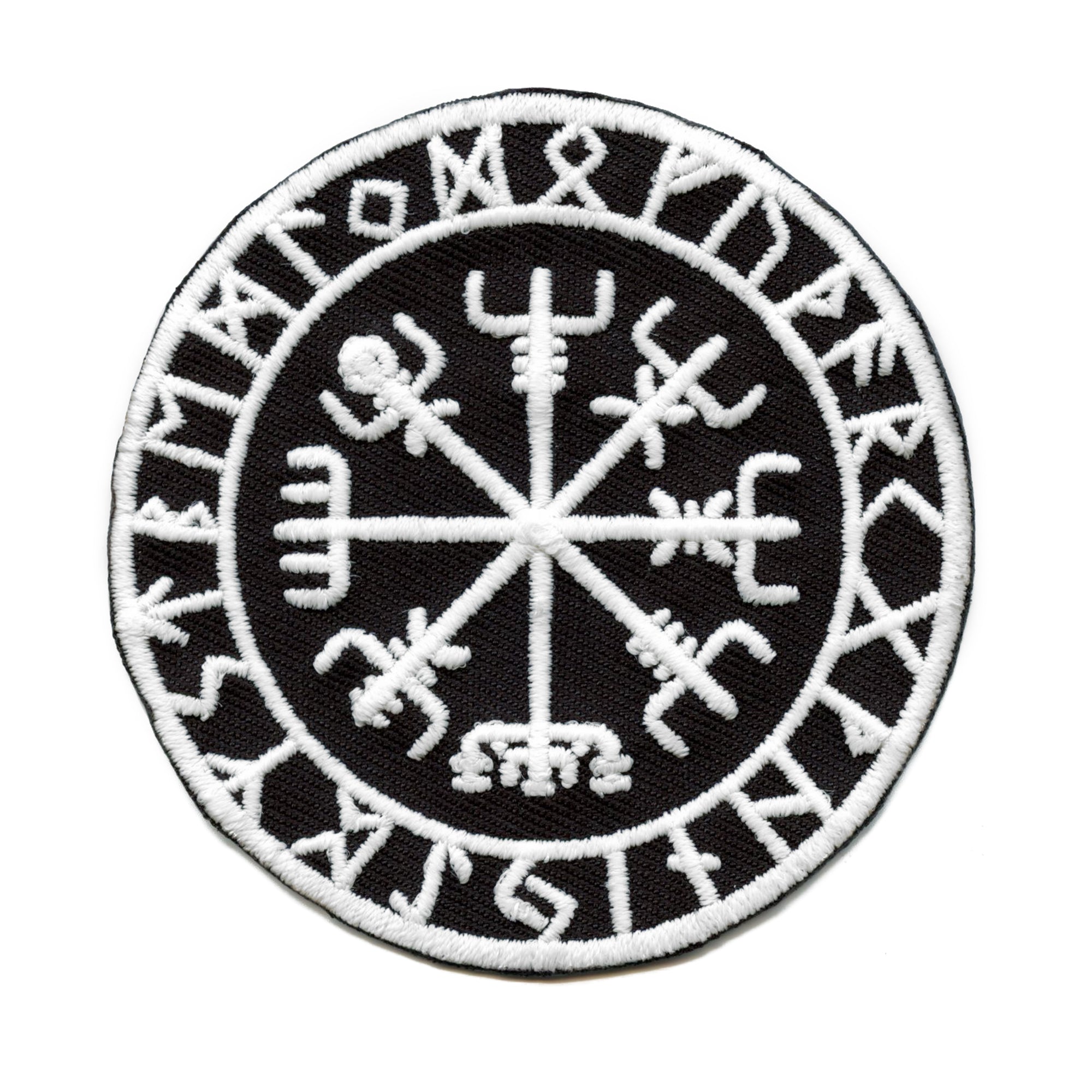 Viking Compass Glow In The Dark Iron On Patch 
